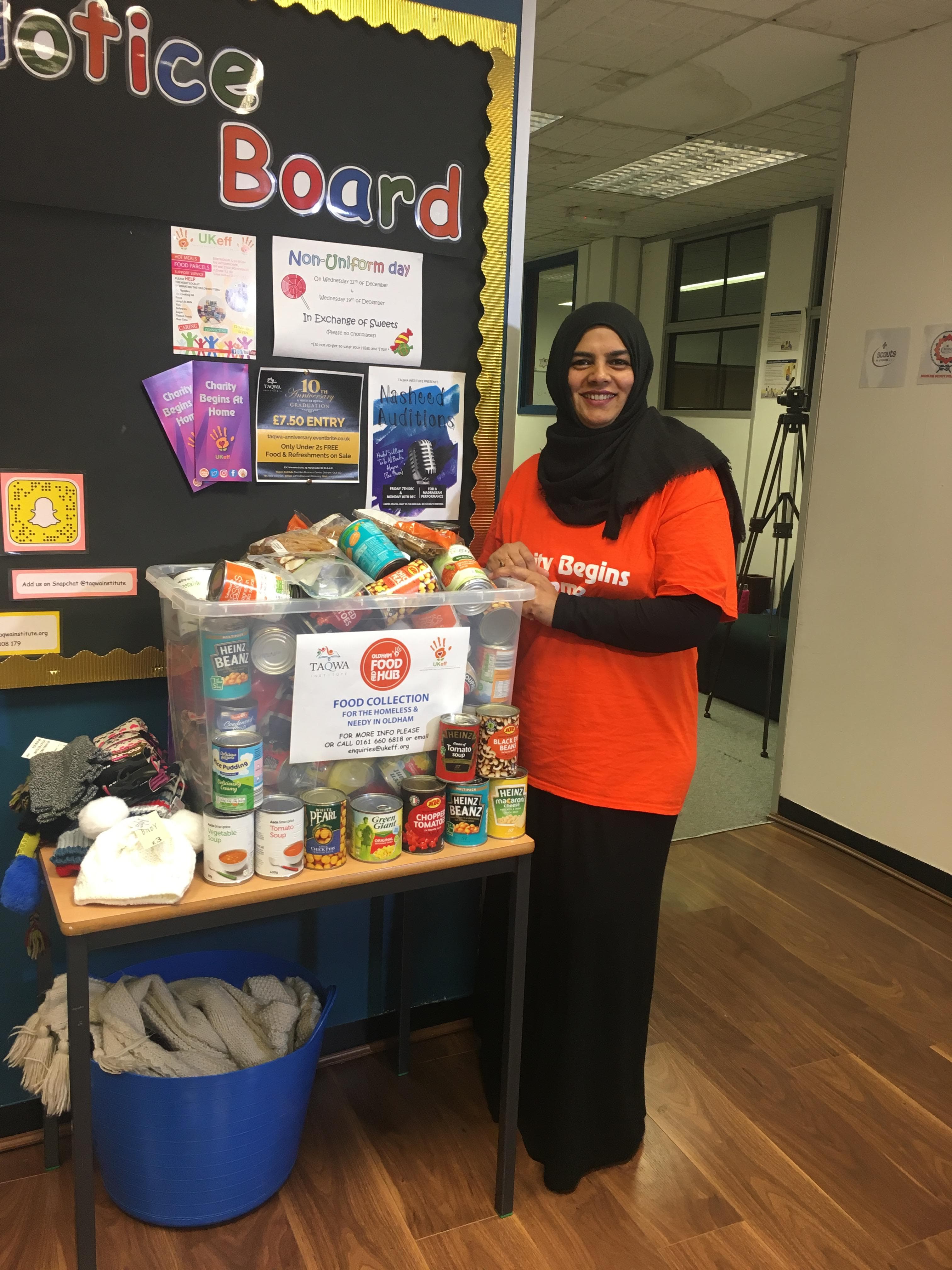 Taqwa Institute food bank support for families in need